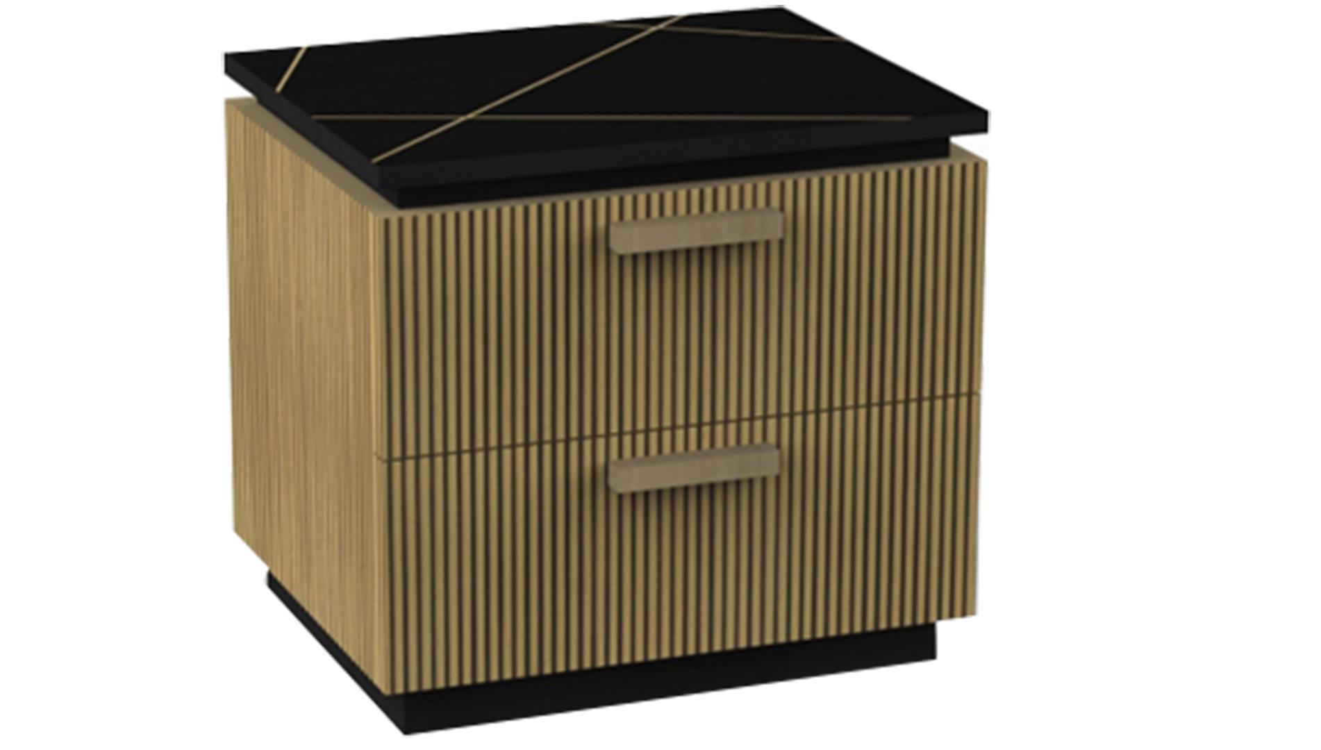 Allure Nightstand Black &amp; Gold
