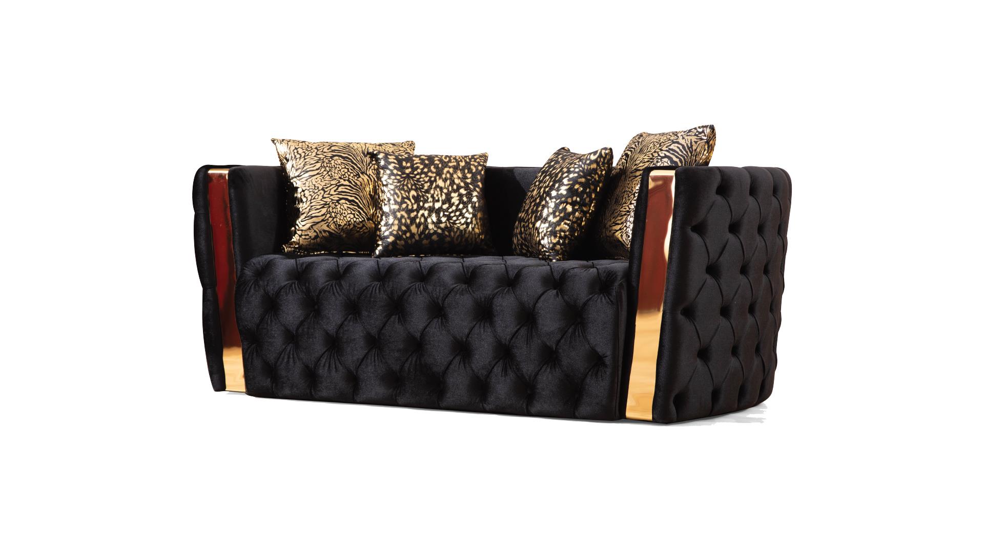 Naomi Loveseat Black - C